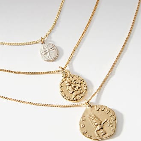 Anthropologie Jewelry - NWT Anthropologie Relics Coin Necklace Set Gold